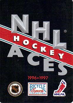 1996-97 Bicycle NHL Hockey Aces #10♣ Pierre Turgeon Back