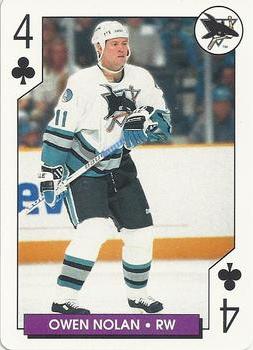 1996-97 Bicycle NHL Hockey Aces #4♣ Owen Nolan Front