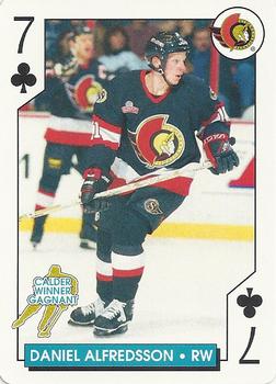 1996-97 Bicycle NHL Hockey Aces #7♣ Daniel Alfredsson Front
