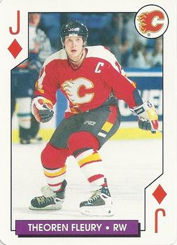 1996-97 Bicycle NHL Hockey Aces #J♦ Theoren Fleury Front