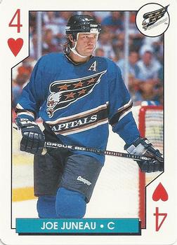1996-97 Bicycle NHL Hockey Aces #4♥ Joe Juneau Front