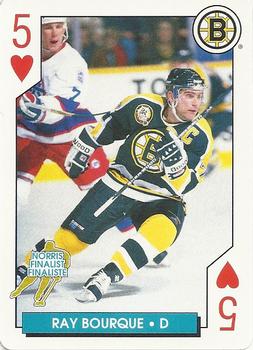 1996-97 Bicycle NHL Hockey Aces #5♥ Ray Bourque Front