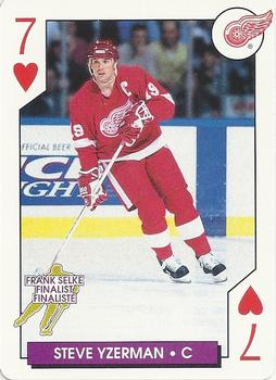 1996-97 Bicycle NHL Hockey Aces #7♥ Steve Yzerman Front