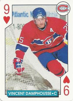 1996-97 Bicycle NHL Hockey Aces #9♥ Vincent Damphousse Front