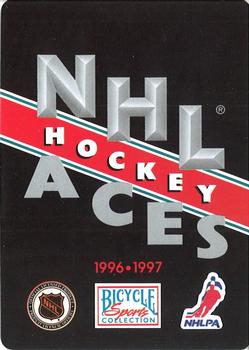 1996-97 Bicycle NHL Hockey Aces #7♠ Eric Daze Back