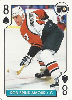 1996-97 Bicycle NHL Hockey Aces #8♠ Rod Brind'Amour Front