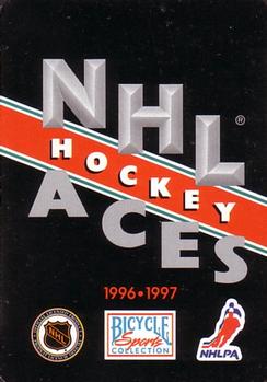 1996-97 Bicycle NHL Hockey Aces #2♣ Gary Roberts Back