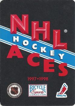 1997-98 Bicycle NHL Hockey Aces #A♣ Mike Peca Back