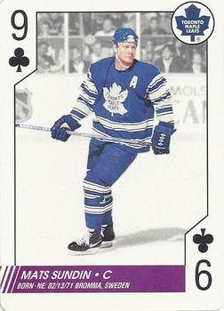 1997-98 Bicycle NHL Hockey Aces #9♣ Mats Sundin Front