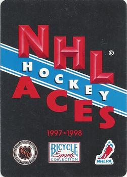 1997-98 Bicycle NHL Hockey Aces #10♣ Jaromir Jagr Back