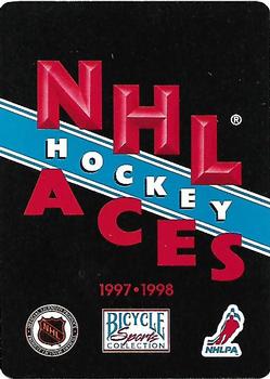 1997-98 Bicycle NHL Hockey Aces #8♦ Vincent Damphousse Back