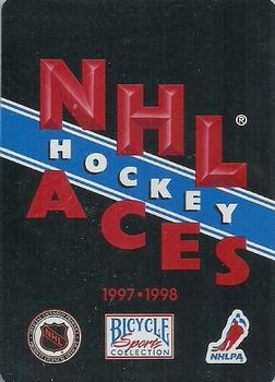 1997-98 Bicycle NHL Hockey Aces #J♦ Teemu Selanne Back