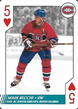 1997-98 Bicycle NHL Hockey Aces #5♥ Mark Recchi Front