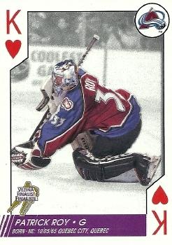 1997-98 Bicycle NHL Hockey Aces #K♥ Patrick Roy Front