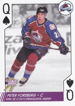 1997-98 Bicycle NHL Hockey Aces #Q♠ Peter Forsberg Front