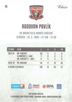 2019-20 OFS Classic - Silver #88 Radovan Pavlik Back