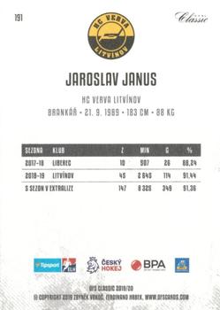 2019-20 OFS Classic - Gold Sand #191 Jaroslav Janus Back
