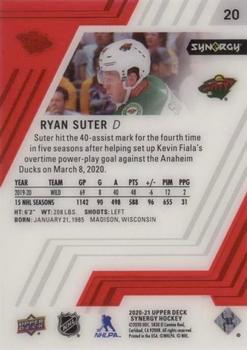 2020-21 Upper Deck Synergy - Red #20 Ryan Suter Back