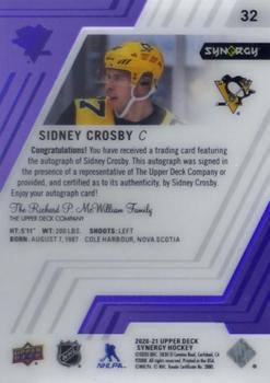 2020-21 Upper Deck Synergy - Purple #32 Sidney Crosby Back