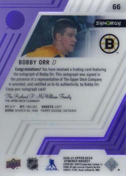 2020-21 Upper Deck Synergy - Purple #66 Bobby Orr Back