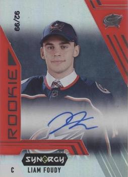 2020-21 Upper Deck Synergy - Rookie Autographs Portrait Red #A-127 Liam Foudy Front