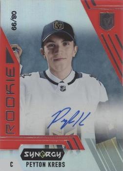 2020-21 Upper Deck Synergy - Rookie Autographs Portrait Red #A-134 Peyton Krebs Front