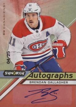 2020-21 Upper Deck Synergy - Autographs Red #A-BG Brendan Gallagher Front