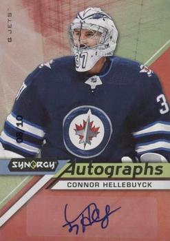 2020-21 Upper Deck Synergy - Autographs Red #A-HE Connor Hellebuyck Front
