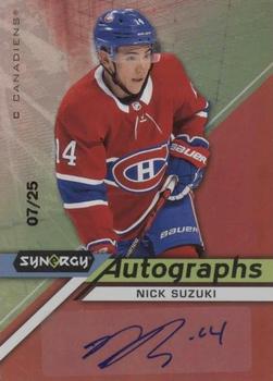 2020-21 Upper Deck Synergy - Autographs Red #A-NS Nick Suzuki Front