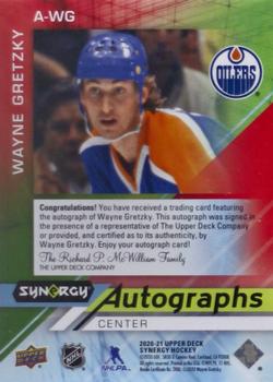 2020-21 Upper Deck Synergy - Autographs Red #A-WG Wayne Gretzky Back