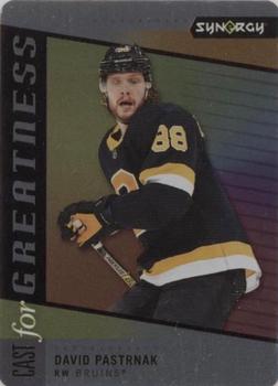 2020-21 Upper Deck Synergy - Cast for Greatness #CG-19 David Pastrnak Front
