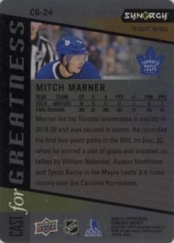 2020-21 Upper Deck Synergy - Cast for Greatness #CG-24 Mitch Marner Back