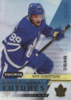 2020-21 Upper Deck Synergy - Exceptional Futures Gold #EFS-NR Nick Robertson Front