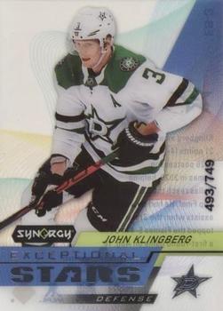 2020-21 Upper Deck Synergy - Exceptional Stars #ES-3 John Klingberg Front