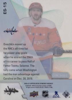 2020-21 Upper Deck Synergy - Exceptional Stars #ES-15 Alex Ovechkin Back