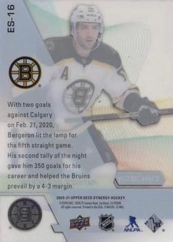 2020-21 Upper Deck Synergy - Exceptional Stars #ES-16 Patrice Bergeron Back