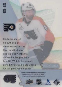 2020-21 Upper Deck Synergy - Exceptional Stars #ES-25 Sean Couturier Back