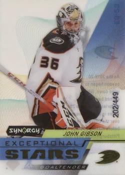 2020-21 Upper Deck Synergy - Exceptional Stars Gold #ES-23 John Gibson Front
