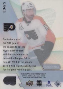 2020-21 Upper Deck Synergy - Exceptional Stars Black #ES-25 Sean Couturier Back