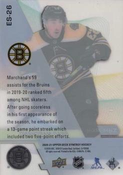 2020-21 Upper Deck Synergy - Exceptional Stars Black #ES-26 Brad Marchand Back