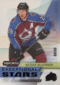 2020-21 Upper Deck Synergy - Exceptional Stars Black #ES-36 Nathan MacKinnon Front