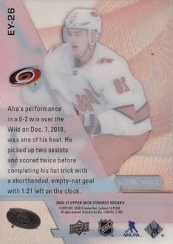 2020-21 Upper Deck Synergy - Exceptional Young Stars #EY-26 Sebastian Aho Back