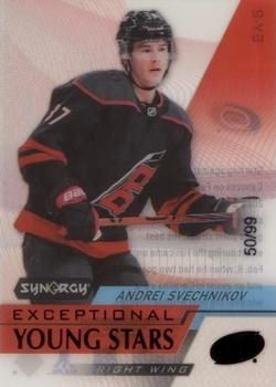 2020-21 Upper Deck Synergy - Exceptional Young Stars Black #EY-2 Andrei Svechnikov Front