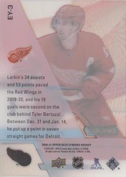 2020-21 Upper Deck Synergy - Exceptional Young Stars Black #EY-3 Dylan Larkin Back