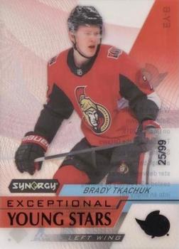 2020-21 Upper Deck Synergy - Exceptional Young Stars Black #EY-6 Brady Tkachuk Front