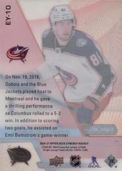 2020-21 Upper Deck Synergy - Exceptional Young Stars Black #EY-10 Pierre-Luc Dubois Back