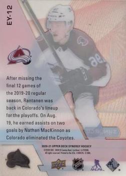2020-21 Upper Deck Synergy - Exceptional Young Stars Black #EY-12 Mikko Rantanen Back