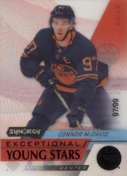 2020-21 Upper Deck Synergy - Exceptional Young Stars Black #EY-14 Connor McDavid Front