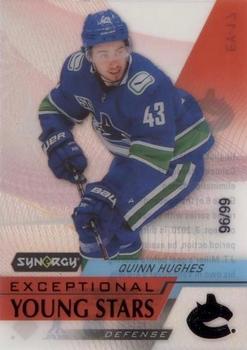 2020-21 Upper Deck Synergy - Exceptional Young Stars Black #EY-17 Quinn Hughes Front