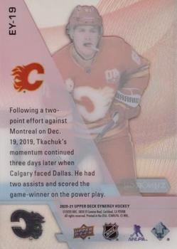 2020-21 Upper Deck Synergy - Exceptional Young Stars Black #EY-19 Matthew Tkachuk Back
